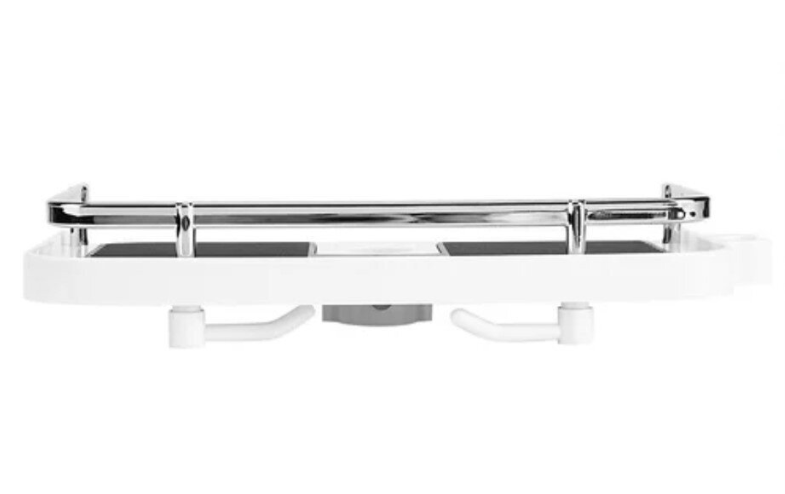 Полиця для ванної кімнати Shower Rack Регульована стійка для душу з тримачем шланга та гачками - мініатюра 7