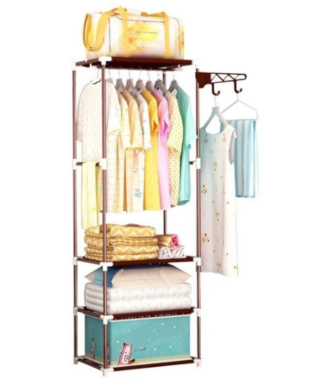 Шафа - органайзер NEW BOXY COAT RACK Збірна вішалка з полицями та гачками для одягу - мініатюра 2