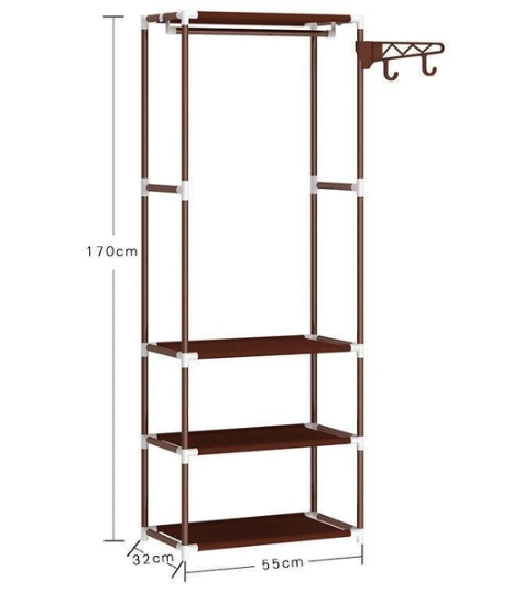 Шафа - органайзер NEW BOXY COAT RACK Збірна вішалка з полицями та гачками для одягу - мініатюра 4