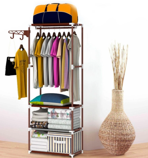 Шафа - органайзер NEW BOXY COAT RACK Збірна вішалка з полицями та гачками для одягу - мініатюра 5