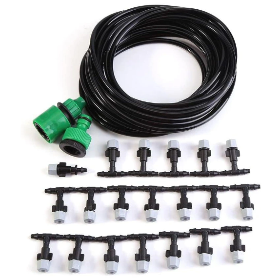 Система зрошення Aqualin, 20 м · Комплект для крапельного поливу саду, городу та зволоження повітря · Автоматичний дощувач туманоутворювач