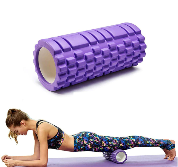 Роликовий масажер для тіла, 30х8 см · Ролер для фасціального масажу м'язів · Валик для йоги та фітнесу