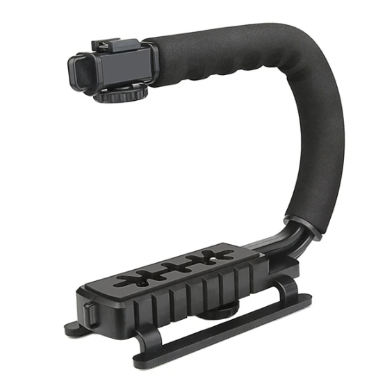 Портативний стабілізатор AY49U для відеозйомки U-подібна ручна стабілізуюча підставка – кронштейн із тримачем камери/телефону та спалаху