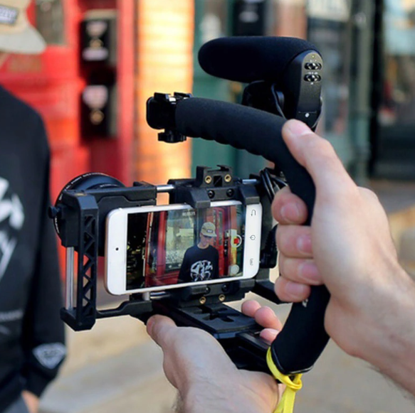 Портативний стабілізатор AY49U для відеозйомки U-подібна ручна стабілізуюча підставка – кронштейн із тримачем камери/телефону та спалаху - мініатюра 6