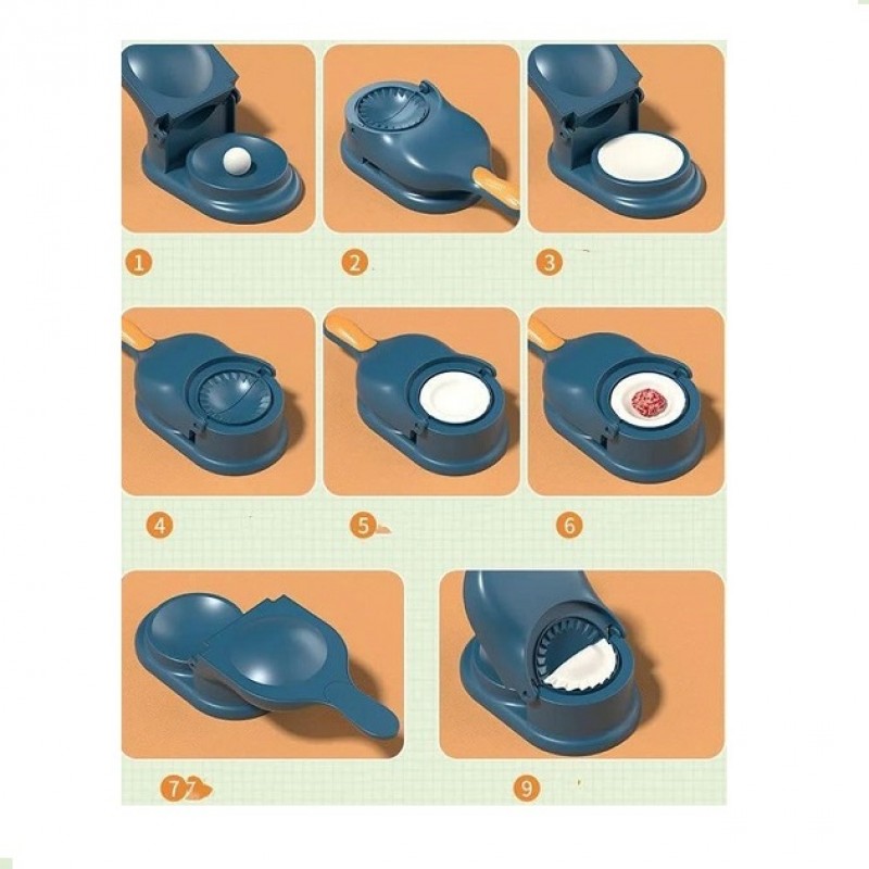 Прес-форма для розкатування тіста та автоматичного ліплення вареників та пельменів - мініатюра 4