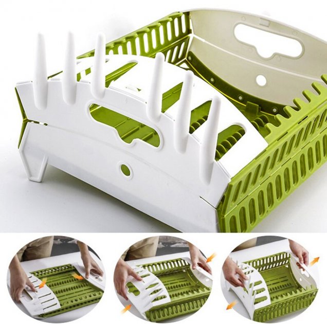 Органайзер – сушарка Collapsible Dish Rack ∙ Складна кухонна підставка для сушіння посуду - мініатюра 3