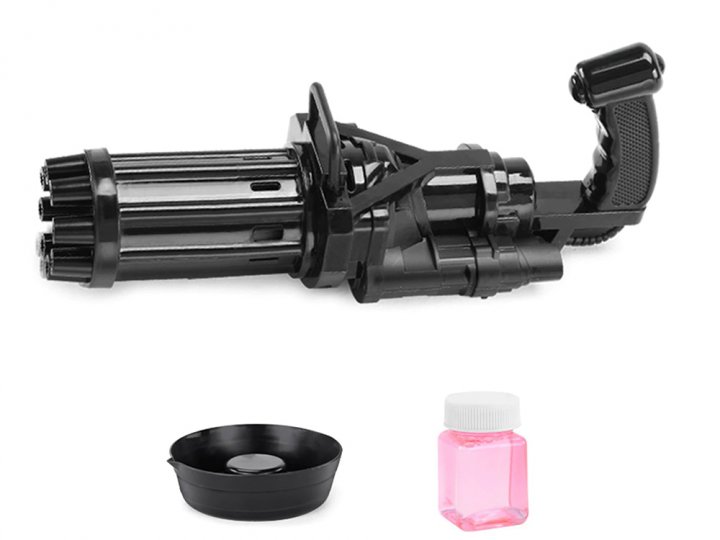 Іграшковий автоматичний пістолет – кулемет для створення бульбашок ∙ Генератор мильних бульбашок Bubble Gun з пляшкою для мила BUBBLE BLASTER - мініатюра 2