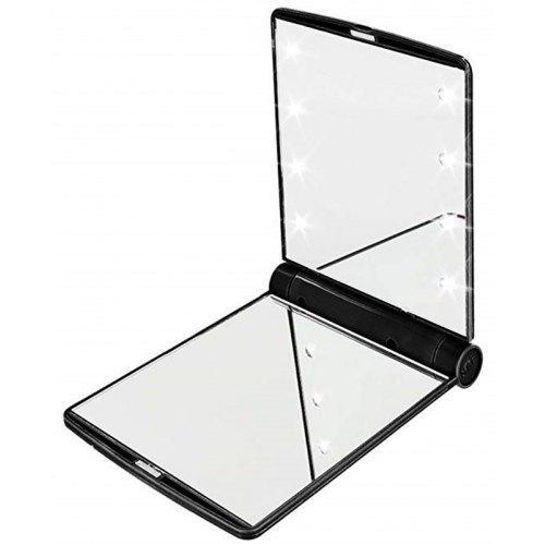 Кишенькове дзеркало з підсвічуванням Make-Up Mirror 8 LED Косметичне міні дзеркальце для макіяжу - мініатюра 2