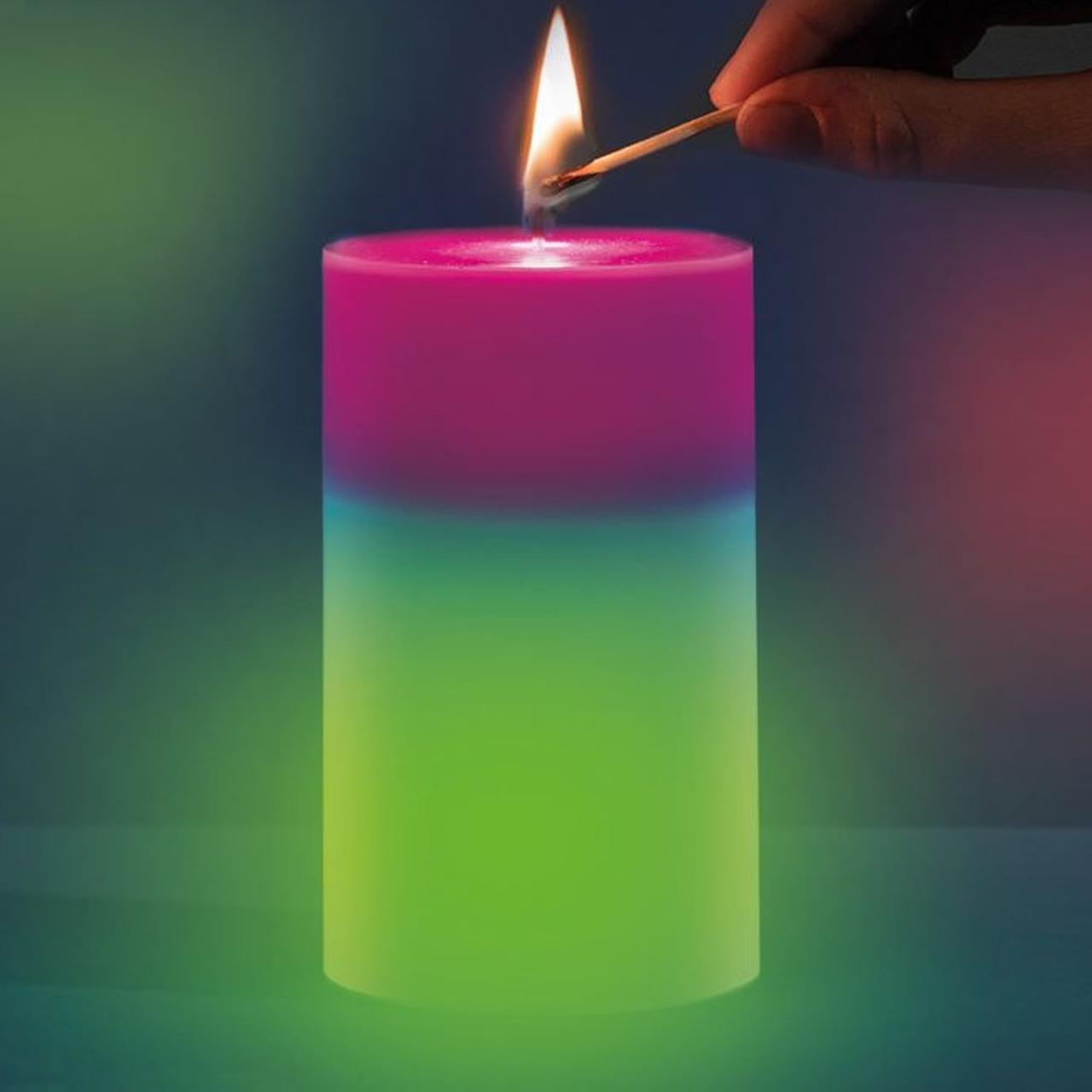 Воскова свічка зі справжнім полум'ям та RGB підсвіткою Candled Mood Madic - мініатюра 3