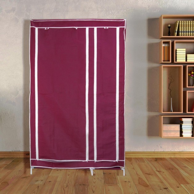 Тканинна шафа для речей Storage Wardrobe 88105 складаний гардероб 2 секції, 105 х 45 х 170 см - мініатюра 4