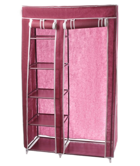 Тканинна шафа для речей Storage Wardrobe 88105 складаний гардероб 2 секції, 105 х 45 х 170 см - мініатюра 8