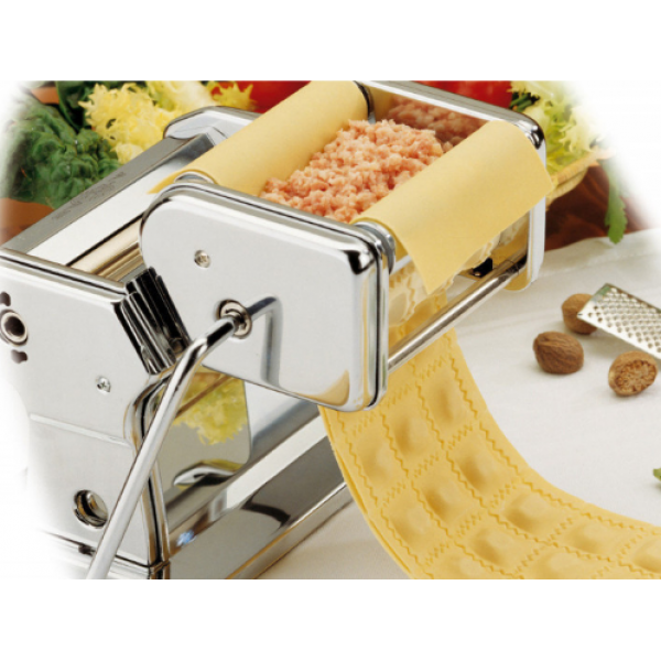 Паста-машина 3 в 1 з насадкою для равіолі Локширізка + Равіольниця + Тістораскатка Pasta Set