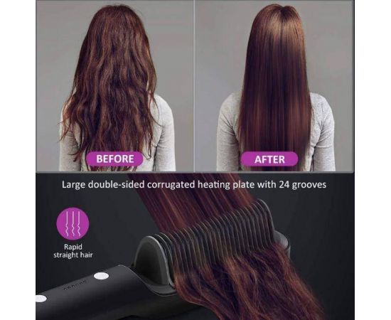 Розчіска-випрямляч Hair Straightener HQT-909 для укладання волосся з покриттям турмаліну - мініатюра 4