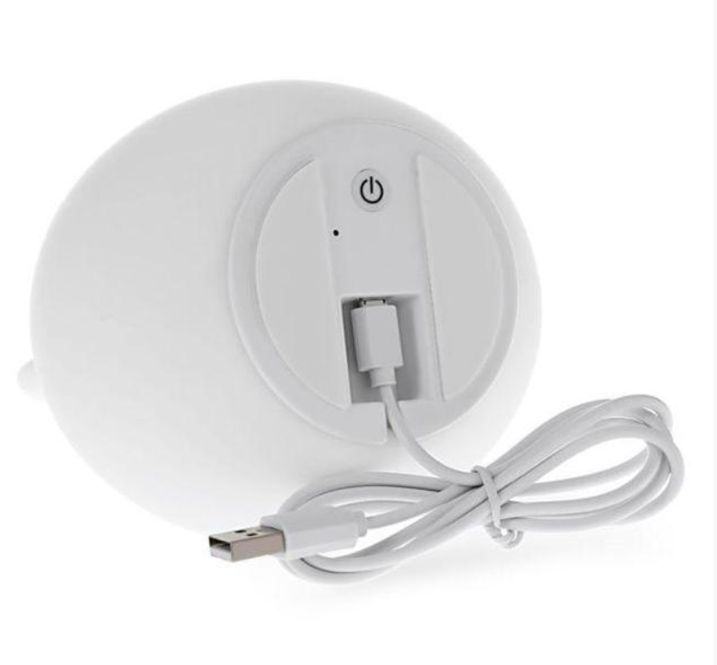 Дитячий світильник – нічник Зайчик LED Rabbit Soft Touch силіконовий із вбудованим акумулятором ∙ 7 режимів свічіння - мініатюра 5