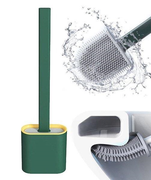 Туалетний йорж для унітазу з гнучкою силіконовою щіткою - мініатюра 2
