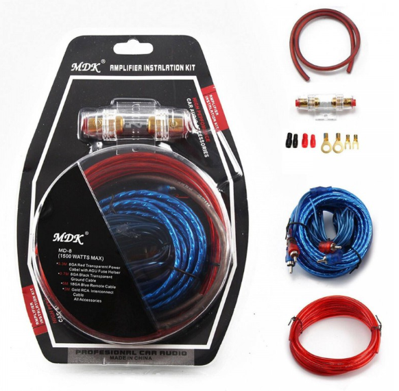 Набір дротів для встановлення сабвуфера KIT 6GA, 800 Вт