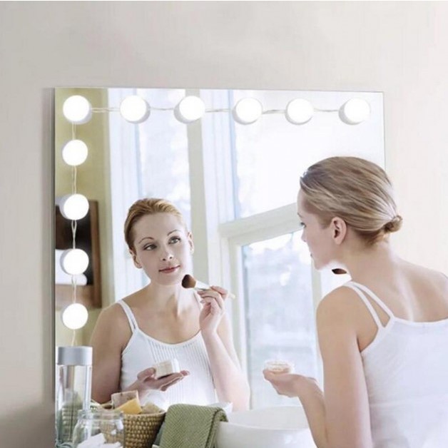 LED лампочки для підсвічування гримерного дзеркала VANITY MIRROR LIGHTS на липучках ∙ Освітлення для макіяжу з регулюванням яскравості ∙ 10 ламп ∙ 3 режими ∙ USB - мініатюра 3