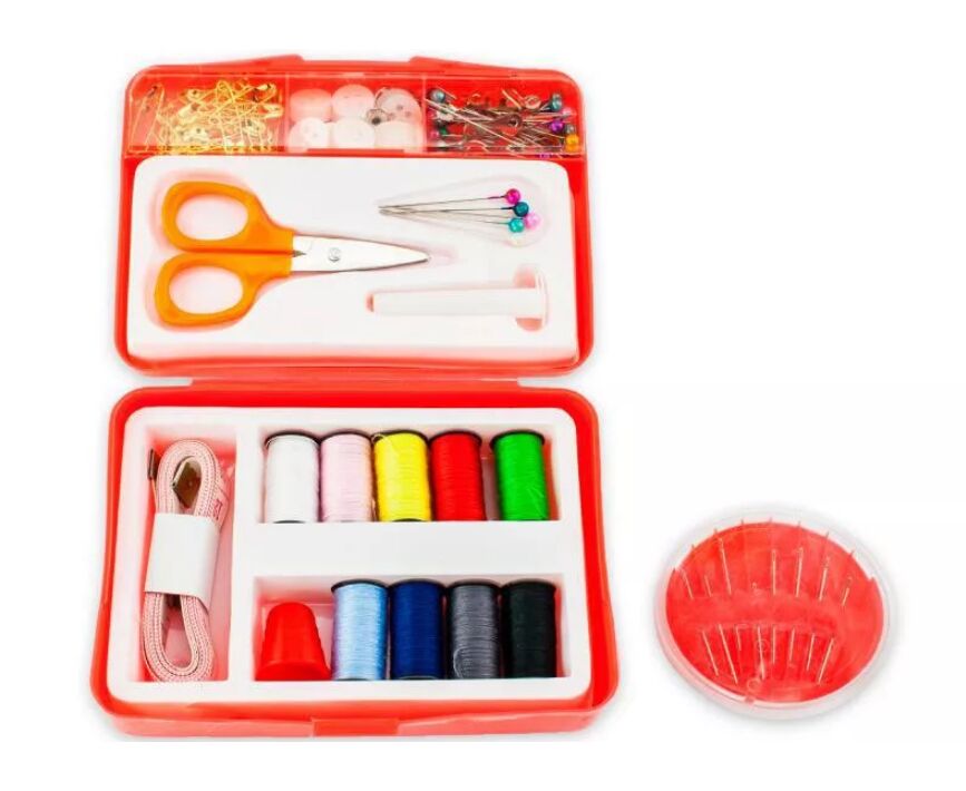 Компактний набір для шиття Insta Sewing Kit tasy ∙ Швейний набір для дому ∙ Нитки / голки / шпильки / ножиці / сантиметр / наперсток - мініатюра 3