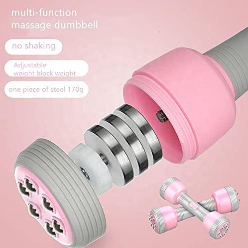 Тренажерні гантелі - масажер для тіла Multifunctional massage dumbbells ∙ Розбірні масажні гантелі з регулюванням ваги та навантаження - мініатюра 2