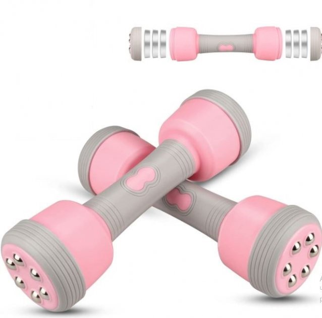 Тренажерні гантелі - масажер для тіла Multifunctional massage dumbbells ∙ Розбірні масажні гантелі з регулюванням ваги та навантаження - мініатюра 3