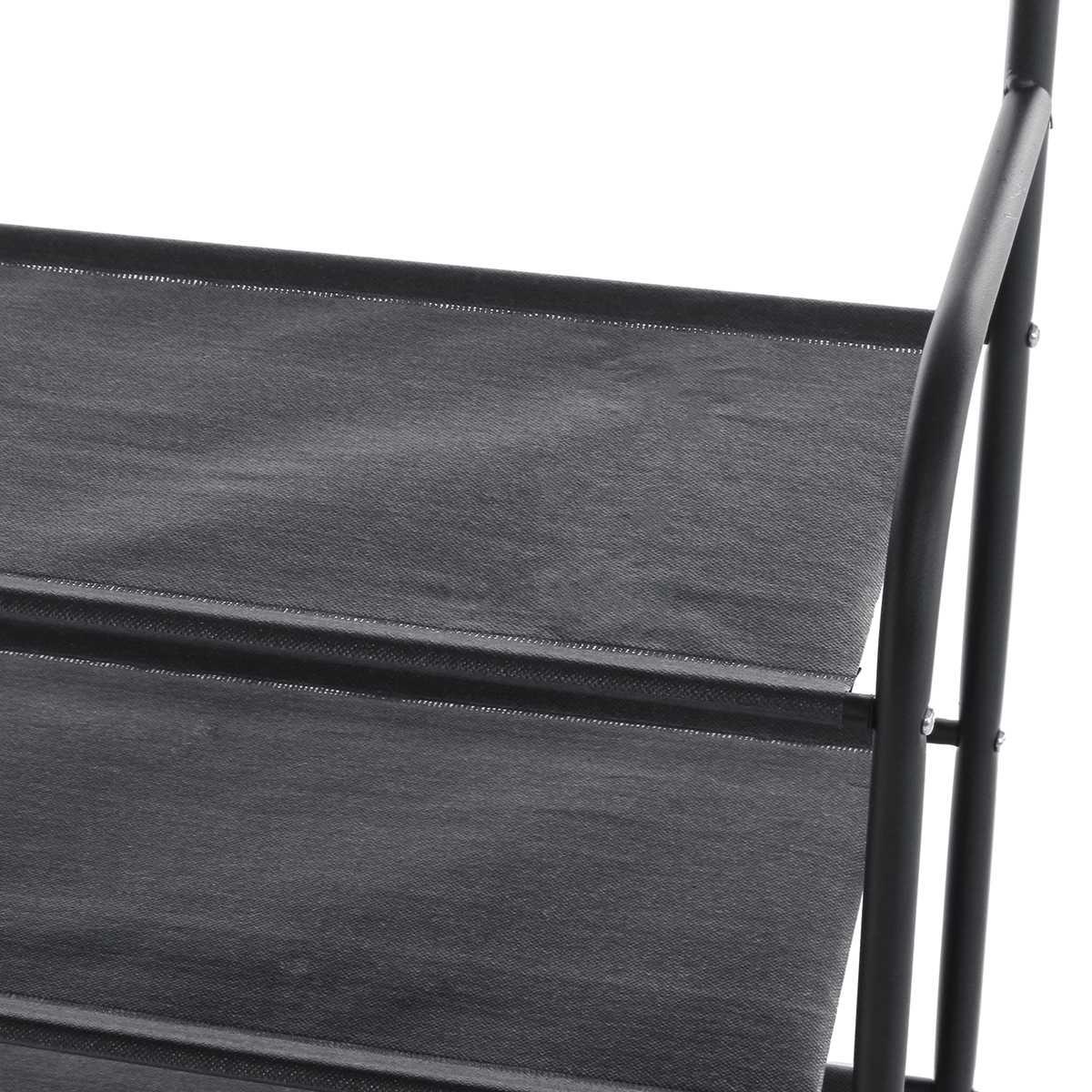 Збірна стійка - вішалка підлогова для одягу з полицями для взуття New simple floor clothes rack - мініатюра 3