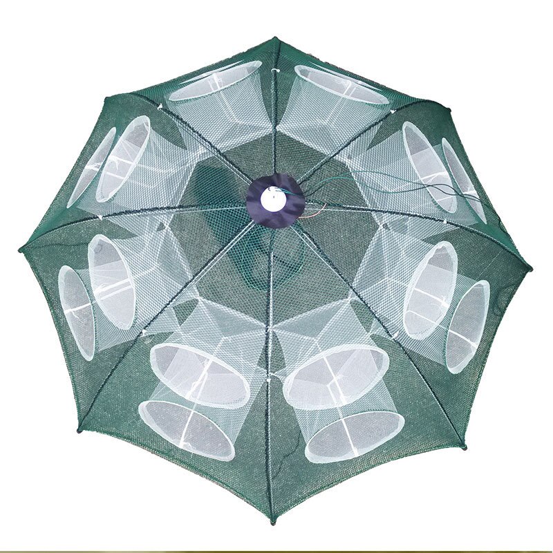 Автоматична рибальська сітка – пастка на 8 отворів для лову риби, раків, креветок ∙ Складана рибальська верша “павук” - мініатюра 3