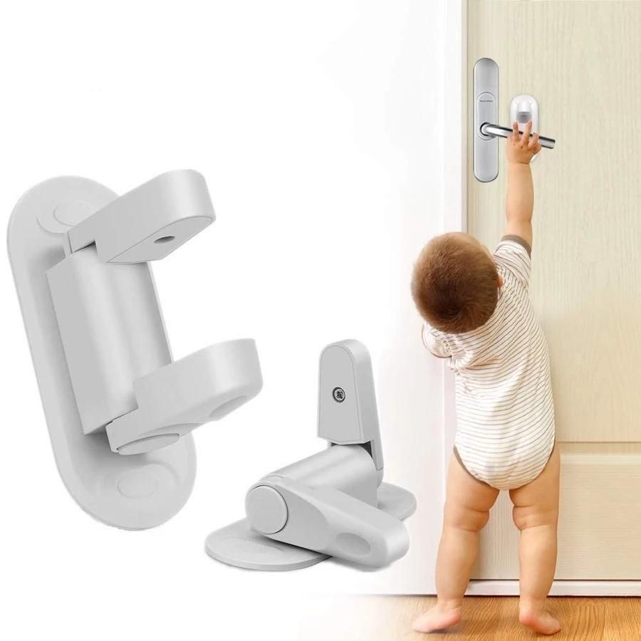 Універсальний дитячий замок – засувка блокатор ручок BingoKid Door Lever Lock ∙ Захист дітей від відкривання дверей та вікон