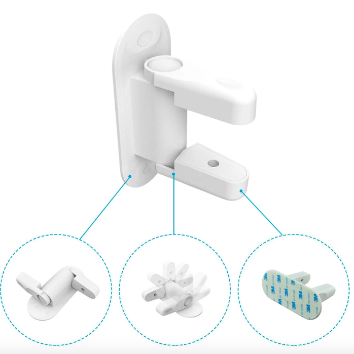 Універсальний дитячий замок – засувка блокатор ручок BingoKid Door Lever Lock ∙ Захист дітей від відкривання дверей та вікон - мініатюра 3