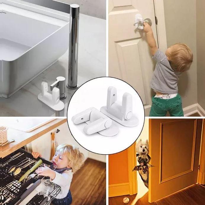 Універсальний дитячий замок – засувка блокатор ручок BingoKid Door Lever Lock ∙ Захист дітей від відкривання дверей та вікон - мініатюра 5