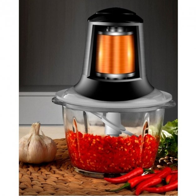 Електричний блендер - подрібнювач "Молнія" Метал ∙ Подвійні леза з нержавіючої сталі ∙ 1000 Вт - мініатюра 5