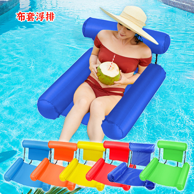 Надувний складний матрац плаваючий стілець Пляжний водний гамак - крісло плаваюче ліжко - мініатюра 5