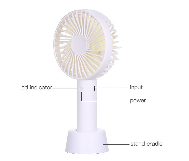 Вентилятор MINI FAN портативний ручний настільний складаний міні вентилятор від USB на акумуляторі - мініатюра 3