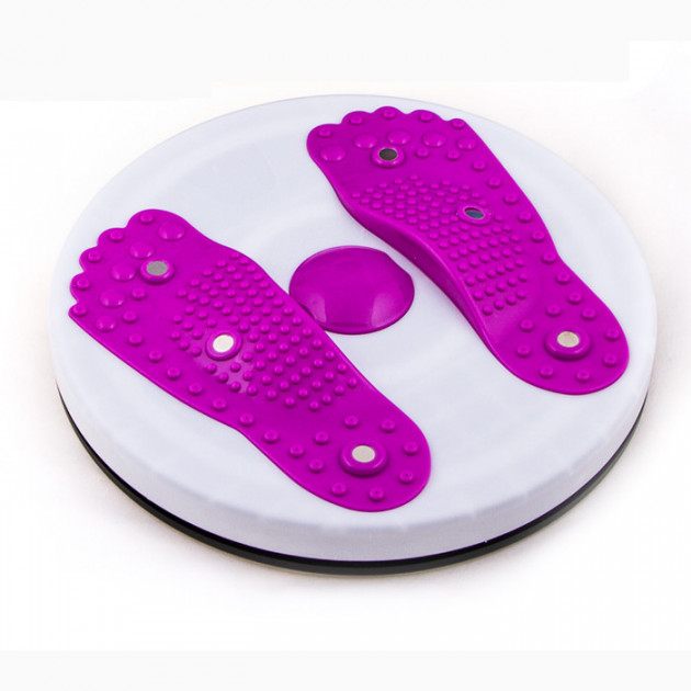 Тренажер Диск здоров'я з еспандерами та масажем стоп Waist Twisting Disc Магнітний обертовний масажер - тренажер для талії та живота - мініатюра 4