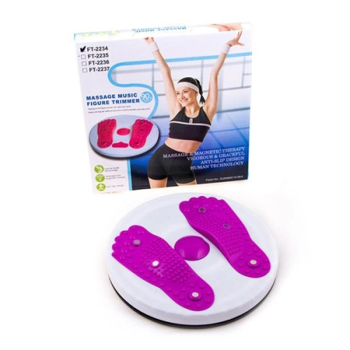 Тренажер Диск здоров'я з еспандерами та масажем стоп Waist Twisting Disc Магнітний обертовний масажер - тренажер для талії та живота - мініатюра 7