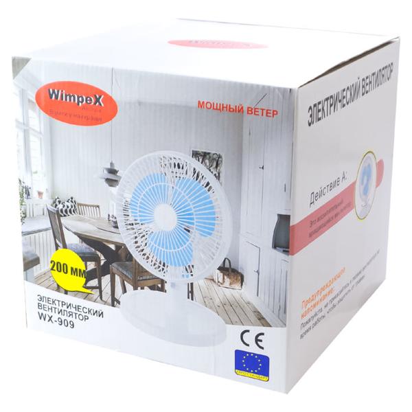 Вентилятор настільний компактний міні поворотний 2 швидкості Wimpex WX-909 - мініатюра 4