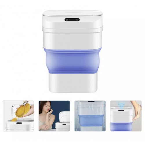 Складне відро для сміття з сенсорною кришкою на 8 л - мініатюра 6