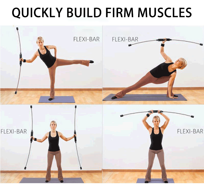 Еластичний фітнес стрейч – бодібар LiveUp Flex Bar - мініатюра 3