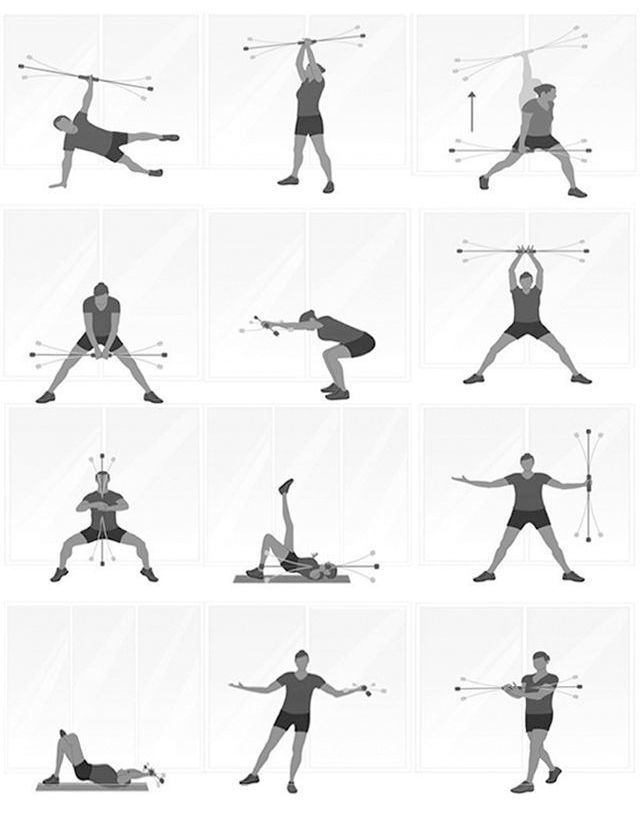 Еластичний фітнес стрейч – бодібар LiveUp Flex Bar - мініатюра 4