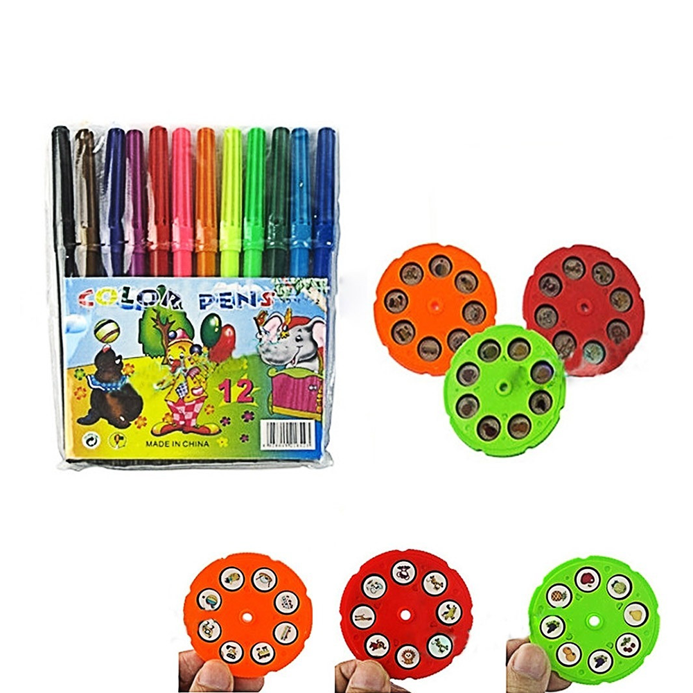 Столик для малювання з проектором та дошкою ∙ Стіл дитячий для дитини + Комплект для малювання ∙ Слайди – насадки на проектор ∙ Маркери ∙ Альбом для творчості ∙ Блакитний - мініатюра 4