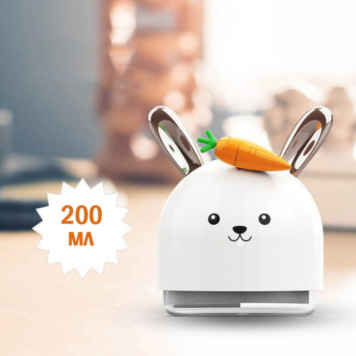 Ультразвуковий ароматичний зволожувач повітря Зайчик з морквою Міні - аромадіфузор USB з нічником - мініатюра 2