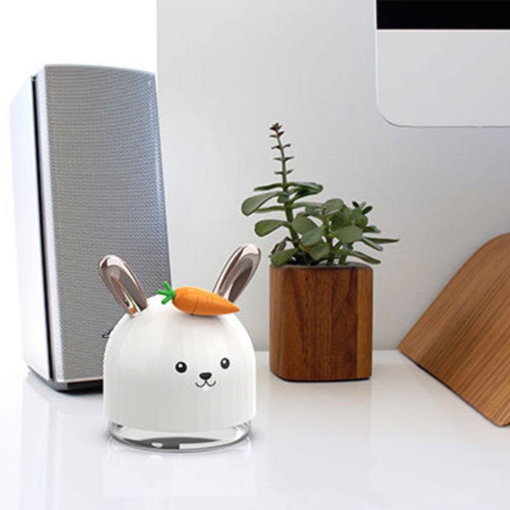 Ультразвуковий ароматичний зволожувач повітря Зайчик з морквою Міні - аромадіфузор USB з нічником - мініатюра 3