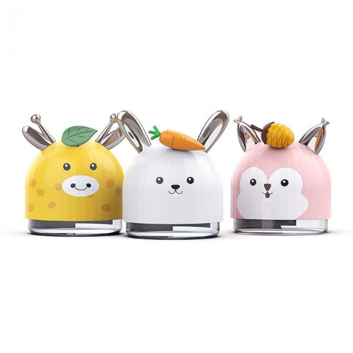 Ультразвуковий ароматичний зволожувач повітря Зайчик з морквою Міні - аромадіфузор USB з нічником - мініатюра 4