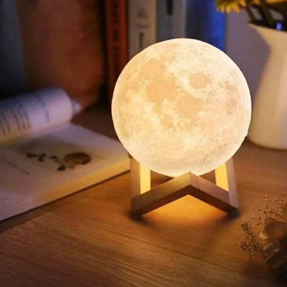 Настільний 3D світильник – нічник Місяць ∙ Magic 3D Moon Lamp - мініатюра 2