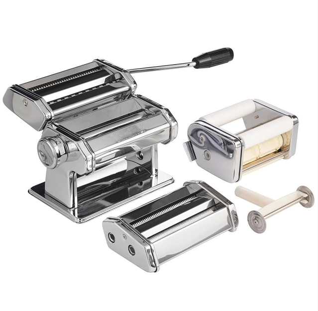 Лапшерізка ∙ Паста – машина ∙ Тестораскаточна машина ∙ Пристрій для приготування пасти, локшини + Тестораскатка Pasta Set - мініатюра 3