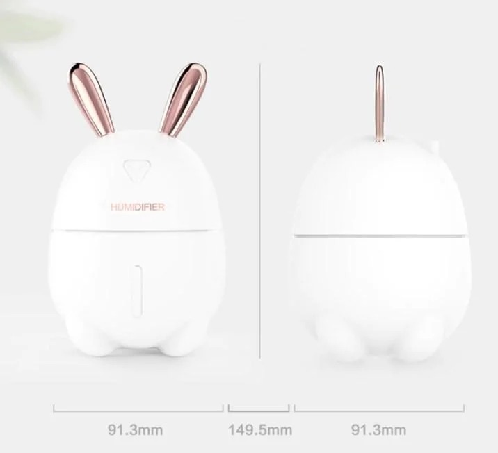 Зволожувач повітря та нічник 2в1 Humidifiers Rabbit Дифузор освіжувач з підсвіткою - мініатюра 3