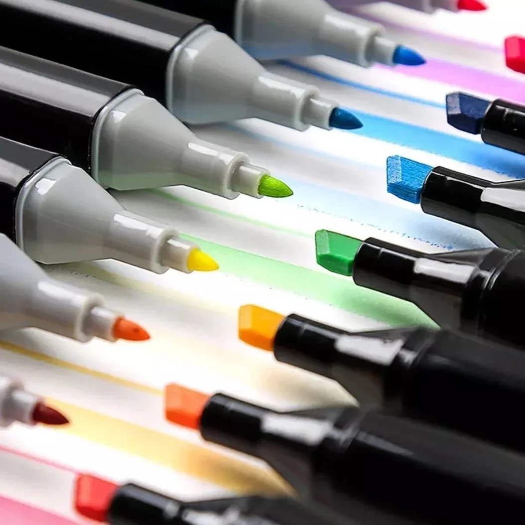 Набір двосторонніх художніх маркерів для скетчингу 80 шт. / Маркери для малювання на папері Sketch Marker Touch Raven - мініатюра 4