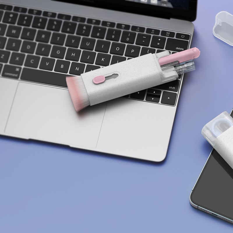 Багатофункціональний набір для чищення електроніки та гаджетів 7 в 1 Щітка для очищення клавіатури, навушників, монітора, смартфона, ноутбука - мініатюра 4