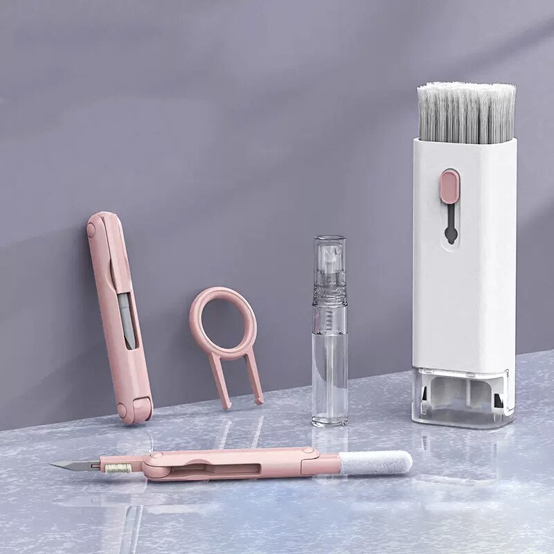 Багатофункціональний набір для чищення електроніки та гаджетів 7 в 1 Щітка для очищення клавіатури, навушників, монітора, смартфона, ноутбука - мініатюра 5