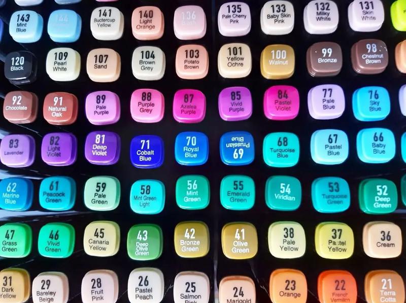 Великий набір двосторонніх маркерів, 262 шт. Художні маркери для малювання та скетчингу на папері Sketch Marker Touch Raven - мініатюра 5