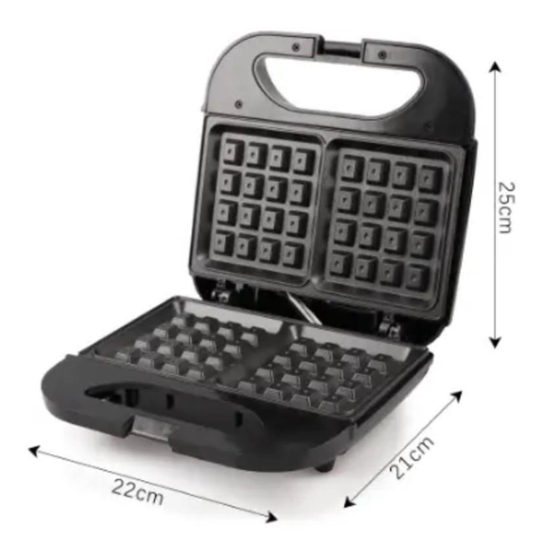 Вафельниця електрична RAF 525 Домашня портативна електровафельниця для приготування пишних вафель, 750 Вт - мініатюра 3